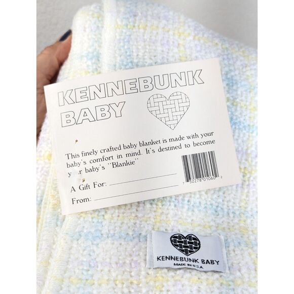 NWT Vintage Kennebunk Weavers Gender Neutral Melange Baby Blanket FT1060 - Picture 6 of 7